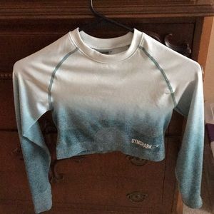 Blue Ombré Seamless Gym-shark Top